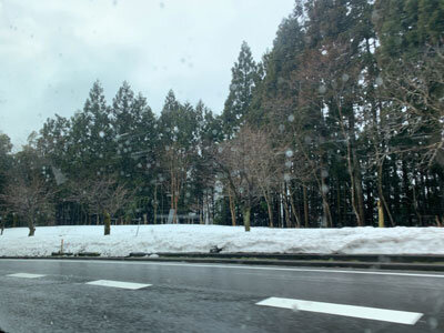 朝来 雪景色