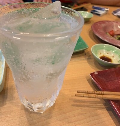 明石 居酒屋 まぐろ屋の食堂 チューハイプレーン