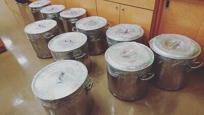 姫路城マラソン 甘酒の振舞い