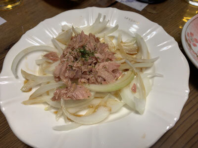 西明石 立呑み 地酒 玉ねぎツナのせ