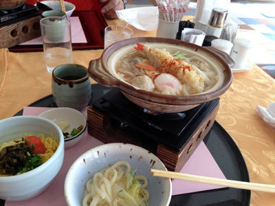 赤穂国際CC　鍋焼きうどん　