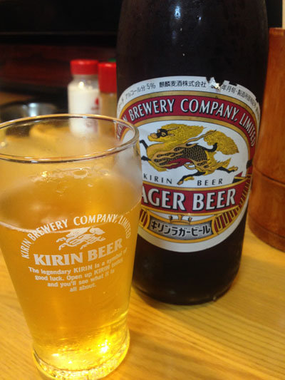 姫路　駅南　焼き鳥　喜多郎　瓶ビール