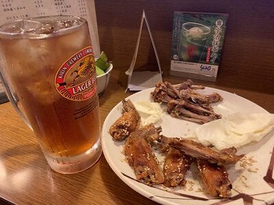 姫路 焼き鳥 ふく鳥 麦焼酎ウーロン割