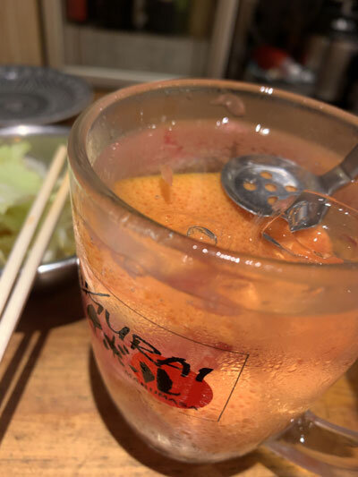 姫路 焼き鳥 まるまさ のれん街 フルーツハイボール