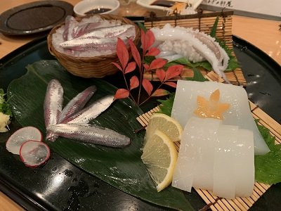 神戸　磯魚料理　いわし屋　お造り盛り合せ