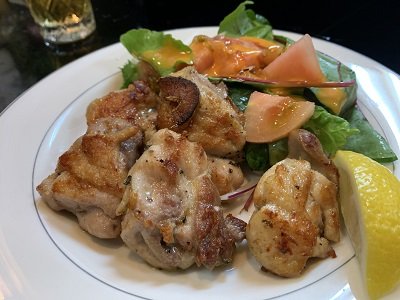 西明石 居酒屋 万安 ガーリックチキン