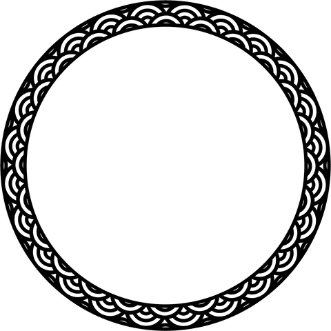 背景屋の円形装飾枠（青海波）003