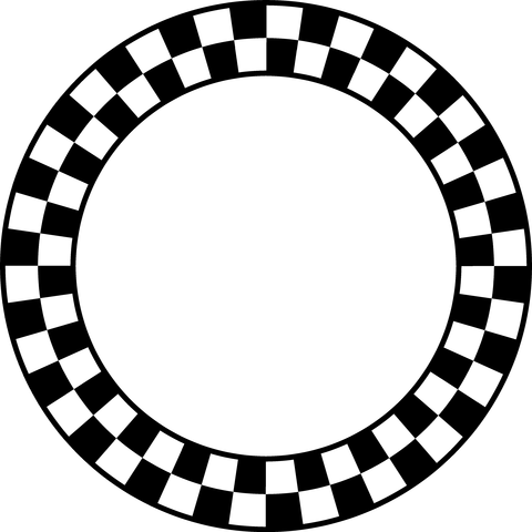 背景屋の円形装飾枠（市松模様）013