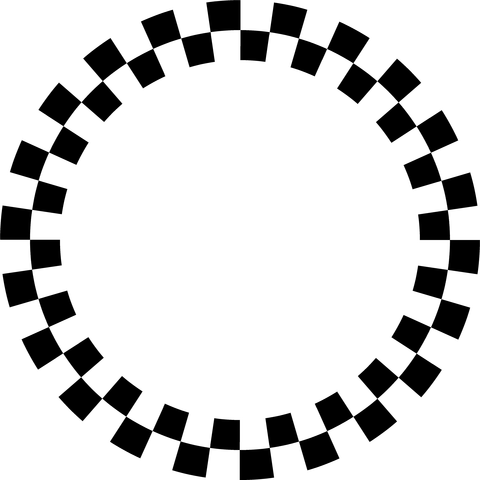 背景屋の円形装飾枠（市松模様）005