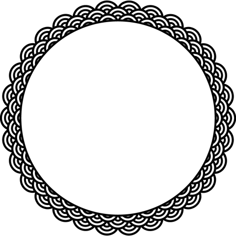 背景屋の円形装飾枠（青海波）005