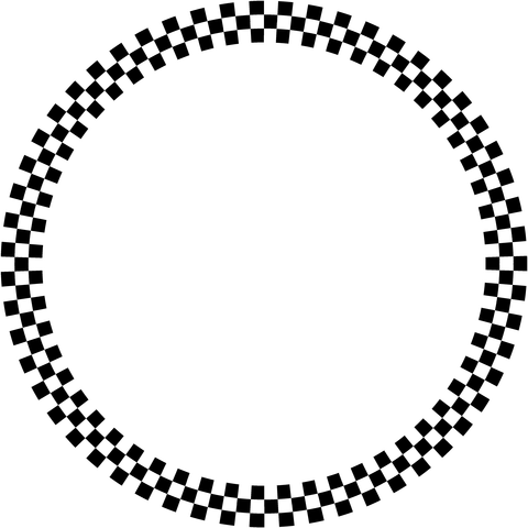 背景屋の円形装飾枠（市松模様）006