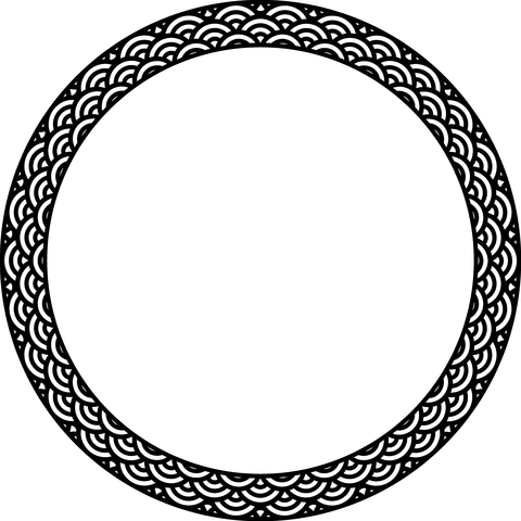 背景屋の円形装飾枠（青海波）007