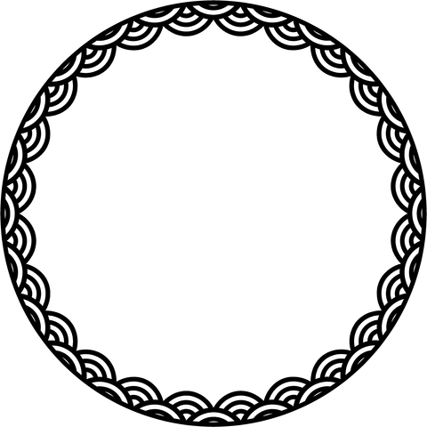 背景屋の円形装飾枠（青海波）002