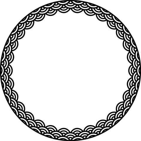 背景屋の円形装飾枠（青海波）006