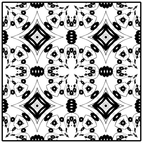 背景屋のタイルの模様（枠有り）005