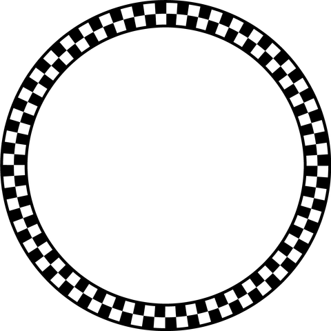 背景屋の円形装飾枠（市松模様）012