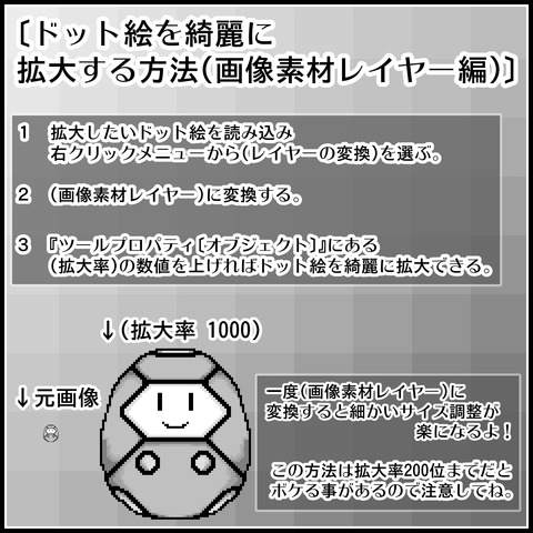 ドット絵を綺麗に拡大縮小する方法01