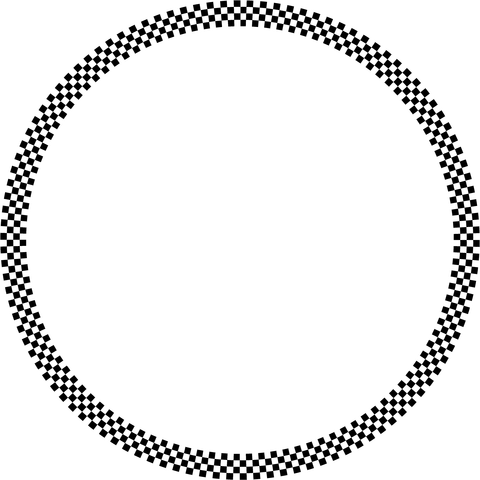 背景屋の円形装飾枠（市松模様）007