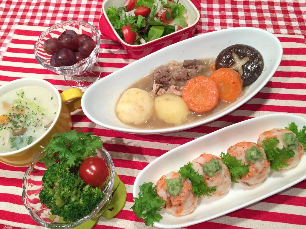 はるさんの香るわさびの鮭ごはん ブロッコリーのわさび醤油漬け 昆布茶 柚子胡椒de肉じゃが 爽やか２ショット Trunk 旧 Hair Girl Chikage の ごはん ブログ