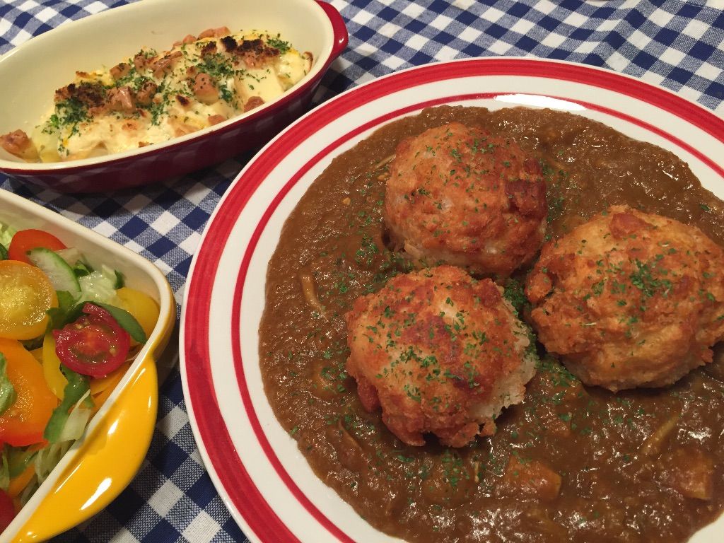 ライスコロッケdeスパイスベジキノコカレー 豆腐ソースグラタン Trunk 旧 Hair Girl Chikage の ごはん ブログ