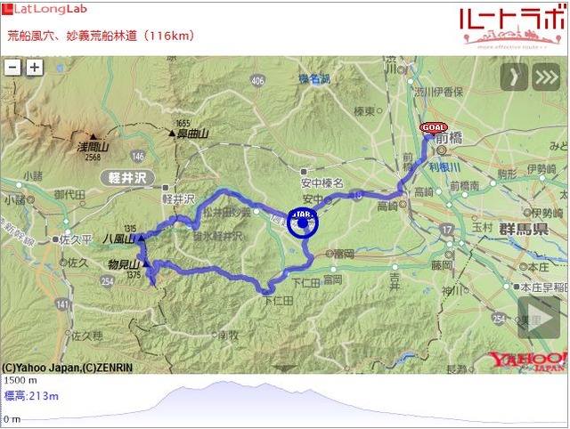 荒船風穴、妙義荒船林道(116km)