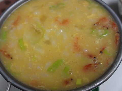 鍋キューブ 濃厚白湯 の卵雑炊の試作 はじめの雑記帳