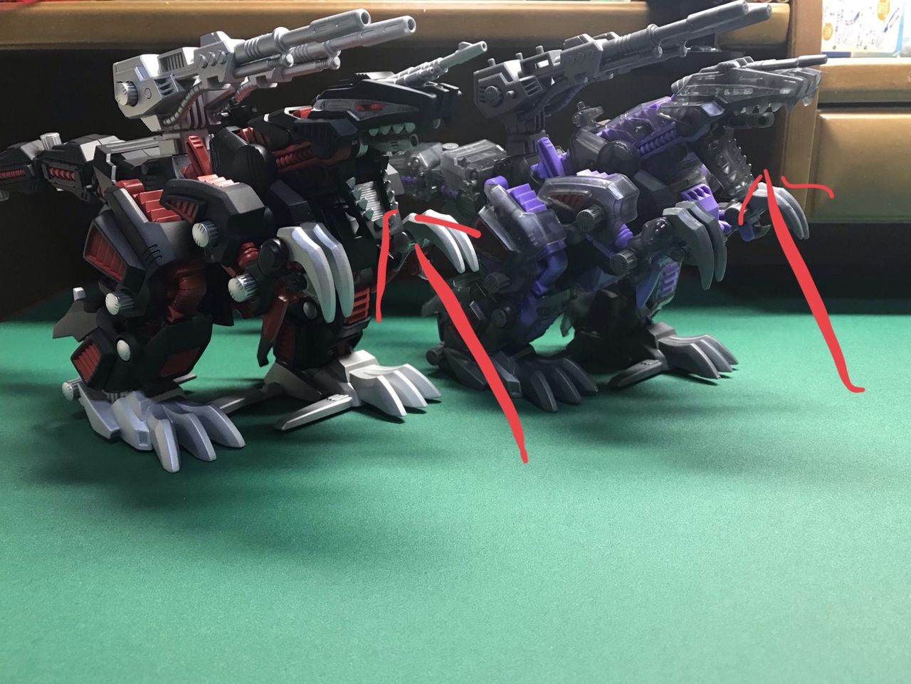 ゾイド] ジェノザウラーR ゴムキャップをHMMのプラキャップに