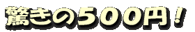 驚きの500円!