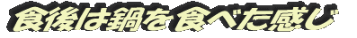 食後は鍋を食べた感じ