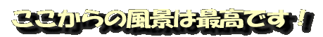 ここからの風景は最高です!