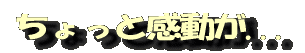 ちょっと感動が...