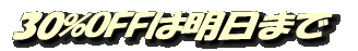 30%OFFは明日まで