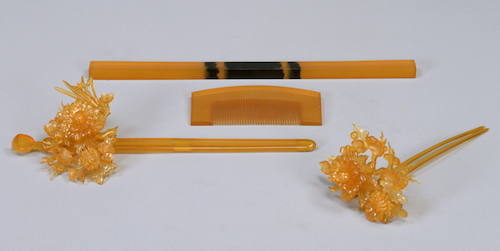 鼈甲色 着物のよろず 針箱 鼈甲色 着物のよろず 針箱