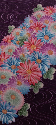 新品 染分流水菊模様 正絹 着物“ただならぬ美と動を解く流水と菊”袋帯 D-56 美品 型染め友禅 菊 訪問着 花柄 正絹 抹茶 黄緑 白 808