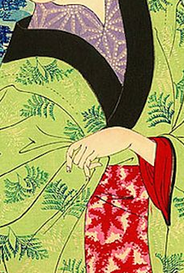 羊歯文様 着物のよろず 針箱 羊歯文様 着物のよろず 針箱