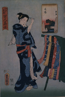 美人さんたちの夏の装い - 浮世絵を見てみると その4 : 着物のよろず 針箱