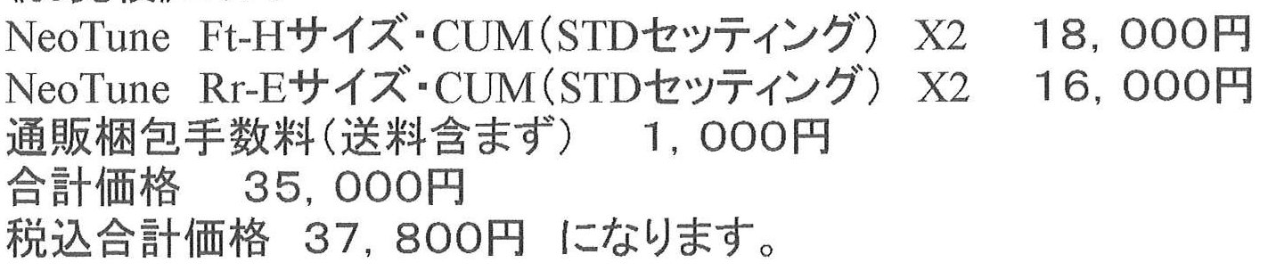 サンコー ワークスにお願いしたゴルフ ショックアブソーバーのネオ チューン加工が終わった Hamboneのブログ