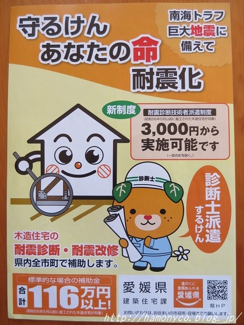 耐震診断パンフレット表の写真
