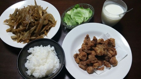 唐揚げ、きんぴら