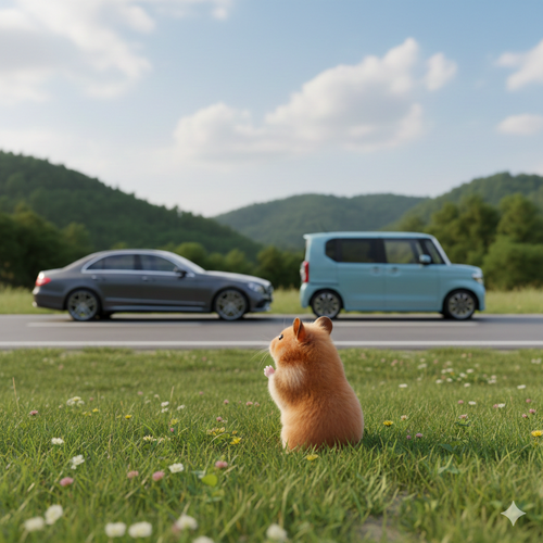 メルセデス・ベンツEクラスと軽自動車N-BOX　中古車として高いのがN-BOXという現実