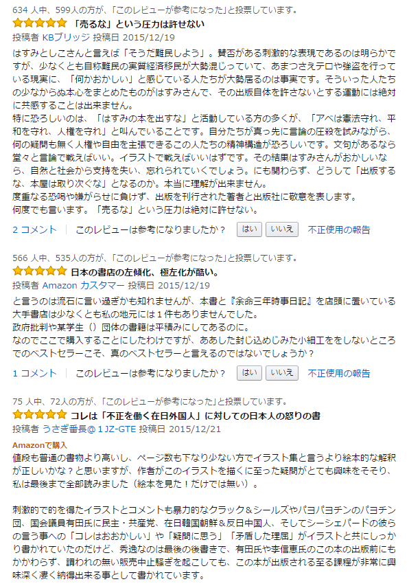 アマゾンレビュー