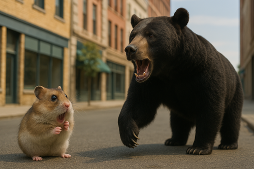 【岩手県】クマさん　遂に駅に辿り着く