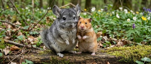 チンチラさん　くしくしかわいい