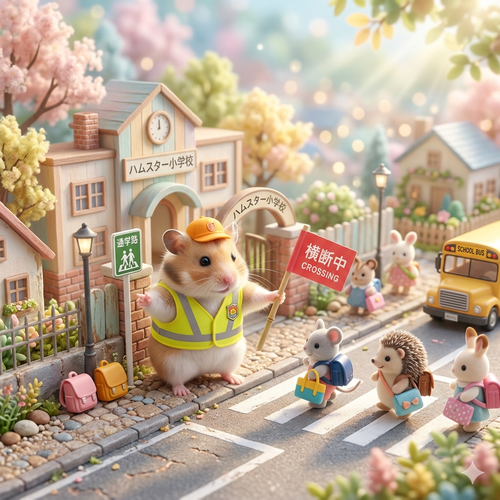 無職なのに通学路の旗振りやってる