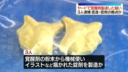 【高度人材】イラン人達がヤードでドラえもん・マリオ・ピカチュウ等の子供向け覚せい剤の密造密売で稼ぎまくる　４万個以上の子供向け覚せい剤が見つかる