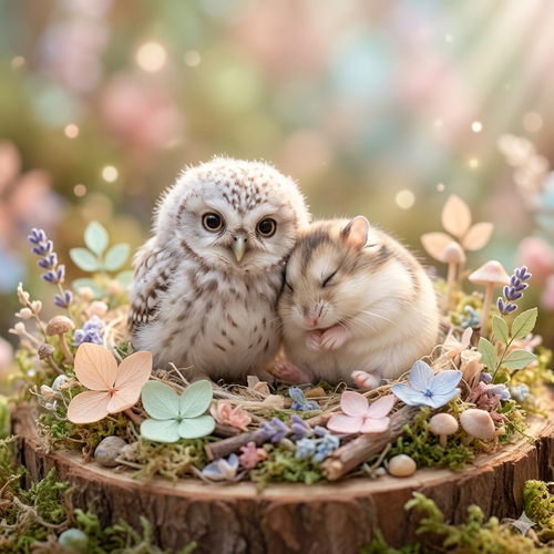 コキンメフクロウの赤ちゃん　チラ覗きかわいい