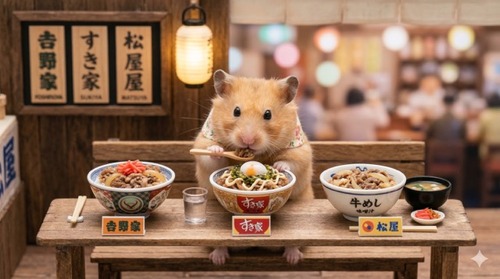 ワイ内牛丼チェーンランキング　すき家が首位に躍り出る