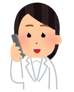 hyoujou_doctor_phone_woman1_smile