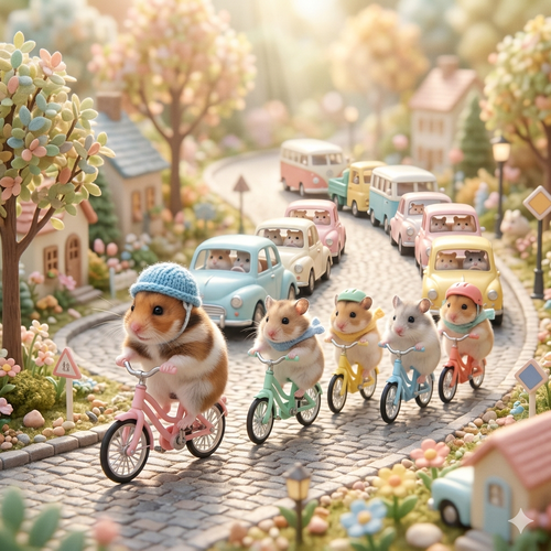 ワイチャリ、ノロノロ運転で道路を支配する