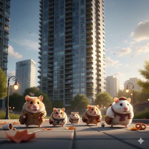 タワーマンション近くの歩道　絶対に歩いてはいけない